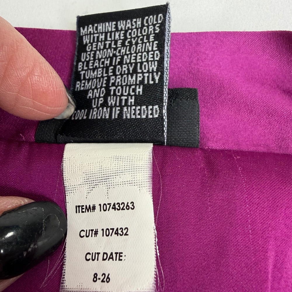 Torrid Womens Magenta Purple Surplice Draped V-Neck Blouse Silky Sexy 00 L - Picture 10 of 13
